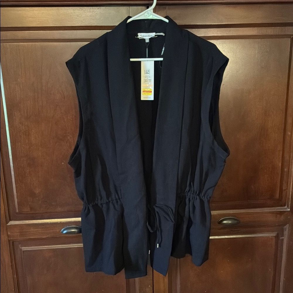 Calvin Klein Black Open-Front Tunic